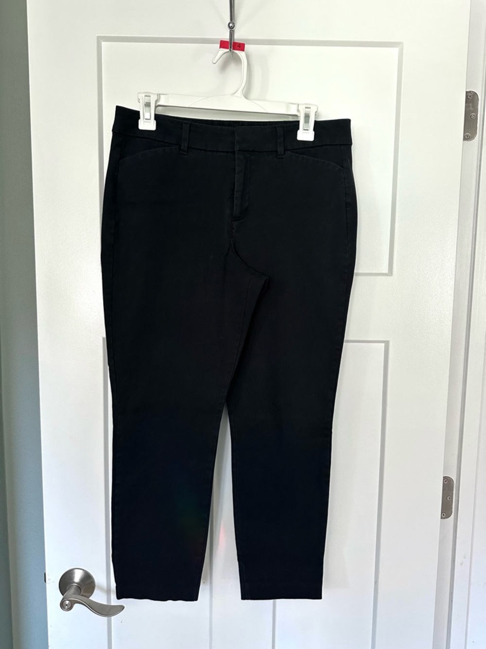 High-Rise Pixie Skinny Cropped Pants with Stretch - Size 10